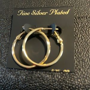 Gold plated hoop earrings new!